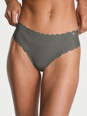 Victoria's Secret Expedition Green Thong Scalloped Knickers - Image 1 of 2