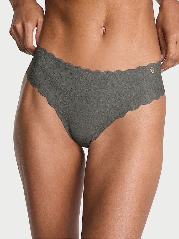 Victoria's Secret Expedition Green Thong Scalloped Knickers - Image 1 of 2