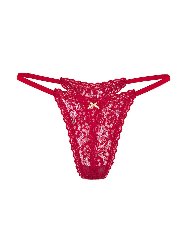 Victoria's Secret Red Lacquer Paris Thong Knickers - Image 3 of 3 Victoria's Secret Red Lacquer Paris Thong Knickers - Image 3 of 3