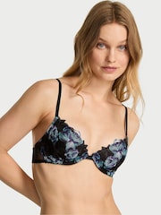 Victoria's Secret Electric Blue Lightly Lined Demi Orchid Embroidery Bra - Image 1 of 2