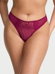 Victoria's Secret Fresh Jam Purple Thong Sheer Knickers - Image 1 of 4