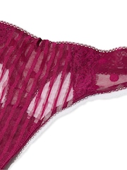 Victoria's Secret Fresh Jam Purple Thong Sheer Knickers - Image 4 of 4