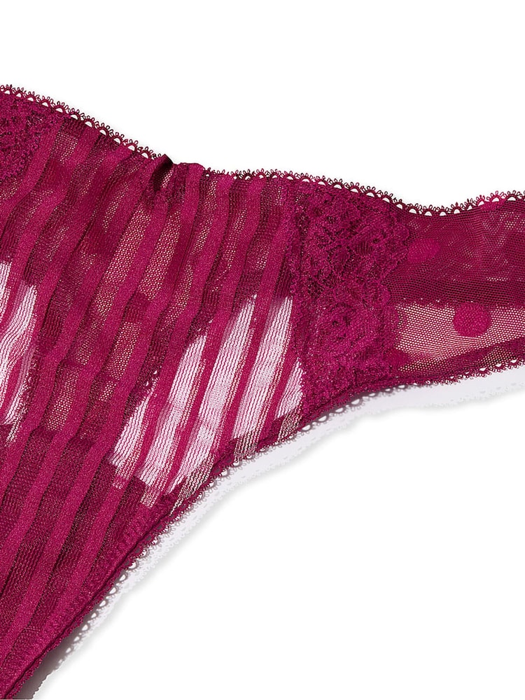 Victoria's Secret Fresh Jam Purple Thong Sheer Knickers - Image 4 of 4