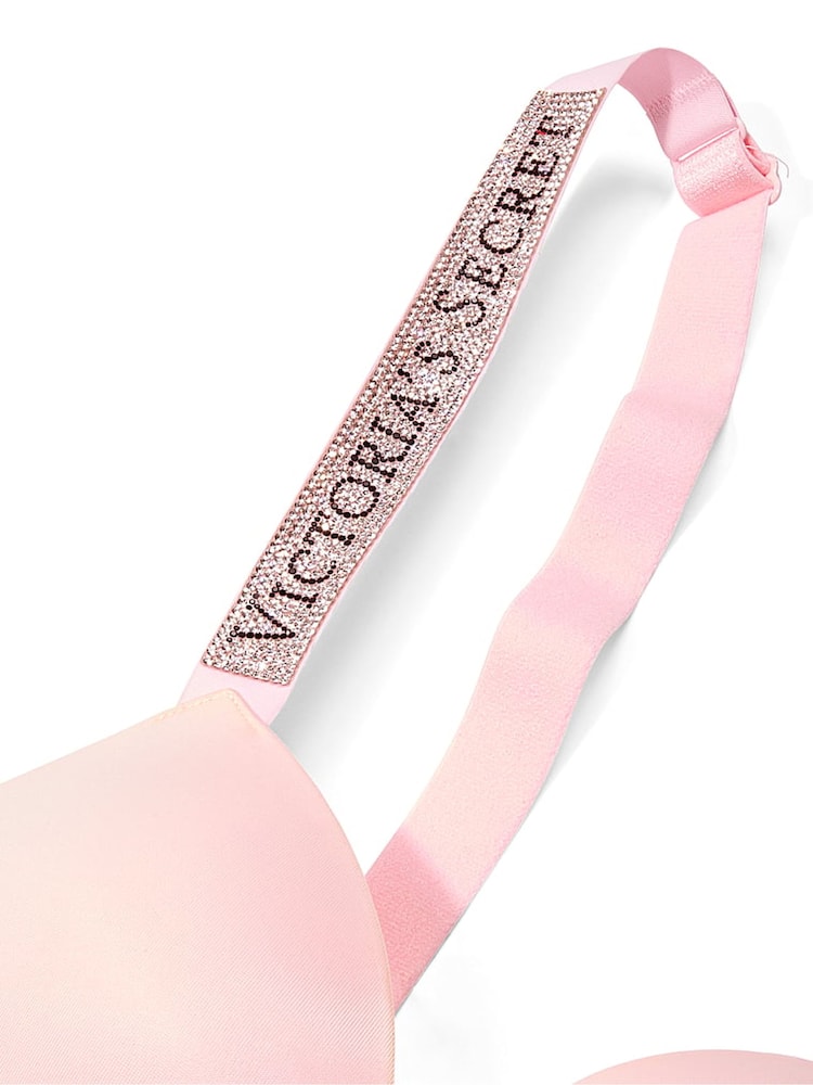 Victoria's Secret Angel Pink Push Up Shine Strap Bra - Image 2 of 2