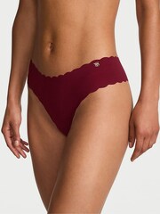 Victoria's Secret Sangria Red Thong Scalloped Knickers - Image 1 of 2