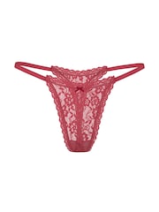 Victoria's Secret Seductive Rose Pink Shanghai Thong Knickers - Image 3 of 4
