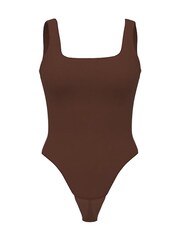 Victoria's Secret Ganache Brown FeatherSoft™ Square Neck Tank Bodysuit - Image 4 of 4