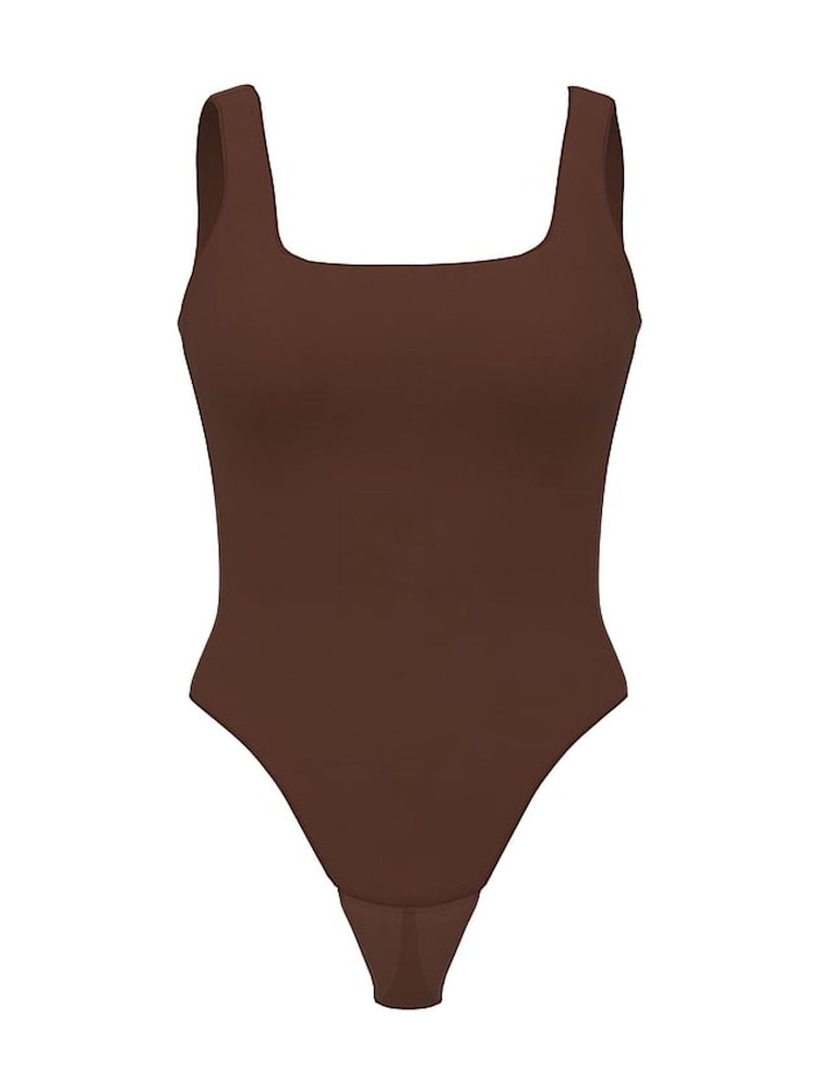 Victoria's Secret Ganache Brown FeatherSoft™ Square Neck Tank Bodysuit - Image 4 of 4
