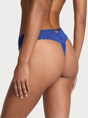 Victoria's Secret Royal Blue Thong Lace Strappy Back Knickers - Image 2 of 3
