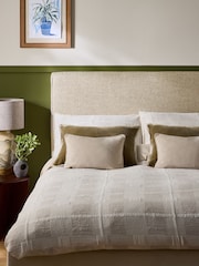 Chunky Weave Cream Natural Contemporary Upholstered Headboard - Image 1 of 4