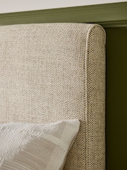 Chunky Weave Cream Natural Contemporary Upholstered Headboard - Image 3 of 4