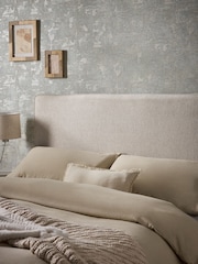 Tweedy Chenille Oyster Natural Contemporary Upholstered Headboard - Image 1 of 4