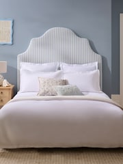Patterned Emmett Stripe China Blue Grand Country Tall Upholstered Headboard - Image 1 of 3