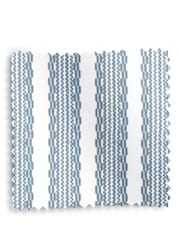Patterned Emmett Stripe China Blue Grand Country Tall Upholstered Headboard - Image 5 of 5