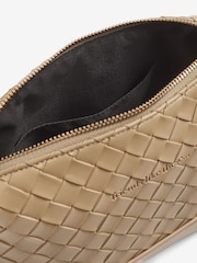 Friends Like These Sage Green Weave Knotted Handle Cross-Body Bag - Image 4 of 5