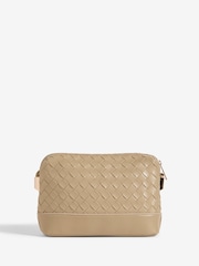 Friends Like These Sage Green Weave Knotted Handle Cross-Body Bag - Image 5 of 5