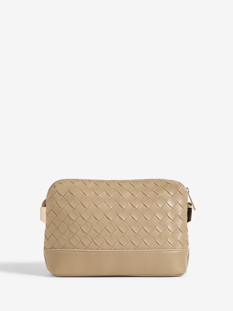 Friends Like These Sage Green Weave Knotted Handle Cross-Body Bag - Image 5 of 5