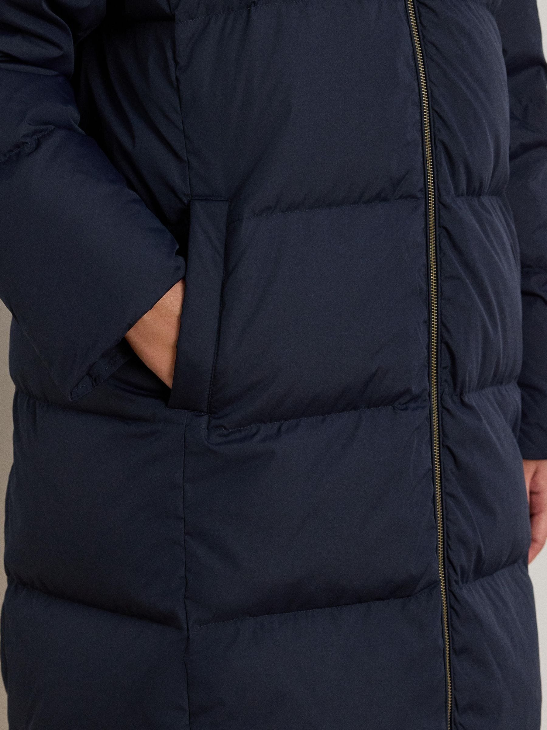 Buy Lauren Ralph Lauren Dark Navy Curve Crest Patch Hooded Quilted