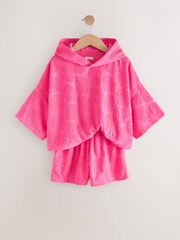 Pink Shell Towelling Hoodie And Shorts Set (12mths-16yrs) - Image 7 of 9