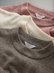 The Set 3 Pack Crew Neck Knitted Jumpers with Wool - Imagem 5 de 6