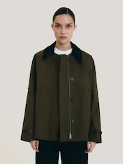 Jigsaw Khaki green Compact 100% Cotton Jacket - Image 1 of 4