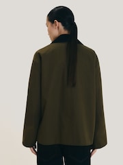 Jigsaw Khaki green Compact 100% Cotton Jacket - Image 3 of 4