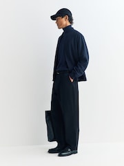 John Smedley Blue Cherwell Roll Neck Merino Wool Jumper - Image 2 of 6