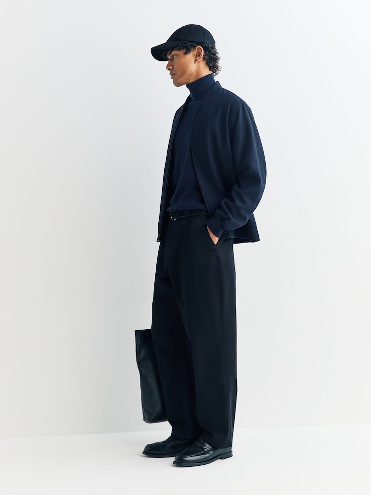 John Smedley Blue Cherwell Roll Neck Merino Wool Jumper - Image 2 of 6