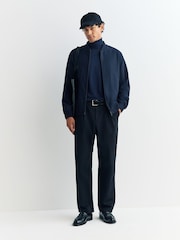 John Smedley Blue Cherwell Roll Neck Merino Wool Jumper - Image 3 of 6