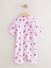 Pink Cherry Gingham Sunsafe Swimsuit (3mths-10yrs) - Image 2 of 4