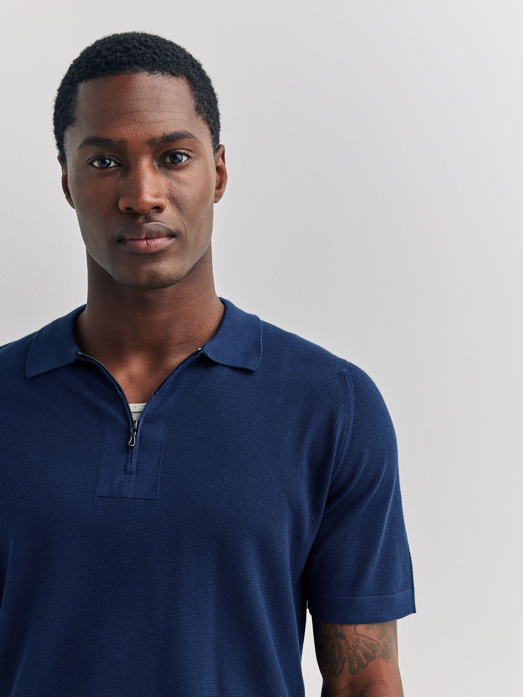 【未使用】JOHN SMEDLEY SKIPPER KNIT POLO L Men's Washable Knit Skipper Polo Jumper | UNIQLO UK