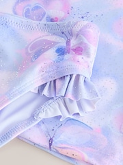 Lilac Purple Butterfly Foil Short Sleeved Sunsafe Swim Set (3mths-10yrs) - Image 4 of 4