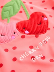 Pink/ Red Cherry Short Sleeved Sunsafe Swim Set (3mths-10yrs) - Image 7 of 8