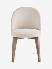 Set of 2 Tweedy Plain Light Natural Preston Mid Wood Leg Dining Chairs - Image 5 of 9