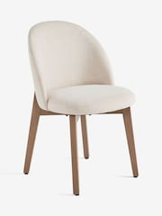 Set of 2 Tweedy Plain Light Natural Preston Mid Wood Leg Dining Chairs - Image 6 of 9