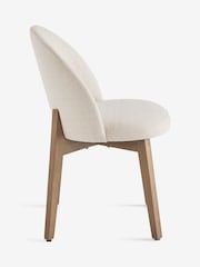 Set of 2 Tweedy Plain Light Natural Preston Mid Wood Leg Dining Chairs - Image 7 of 9