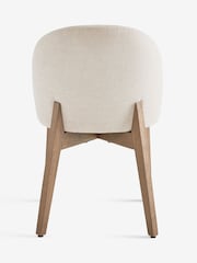 Set of 2 Tweedy Plain Light Natural Preston Mid Wood Leg Dining Chairs - Image 8 of 9