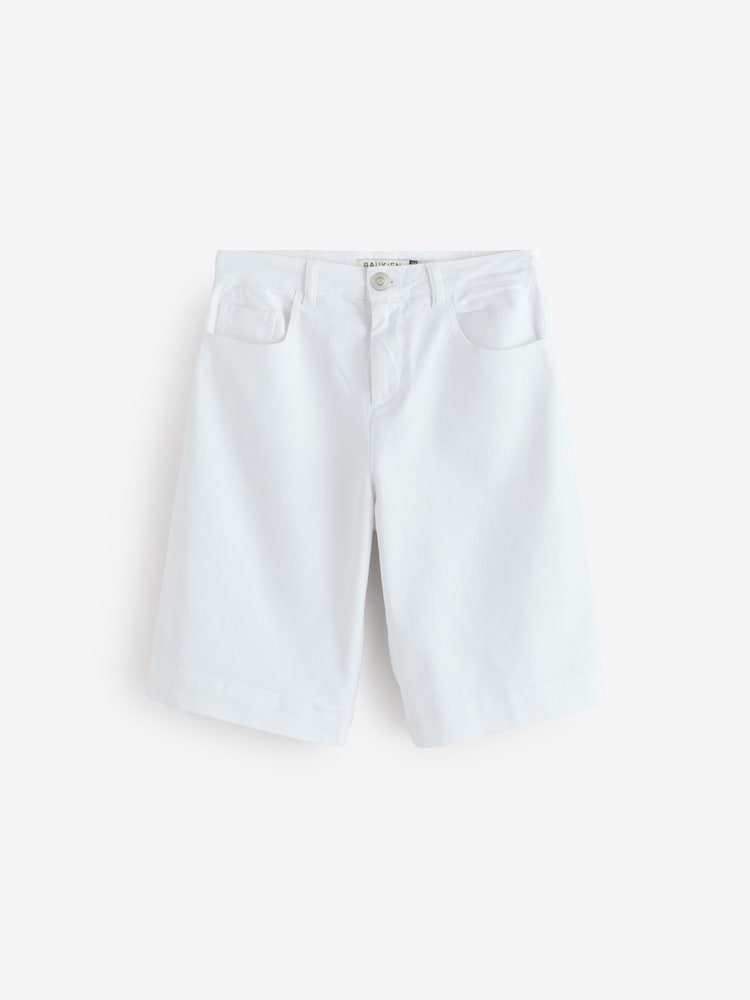Baukjen Winfrey Stretch White Denim Shorts - Image 5 of 5