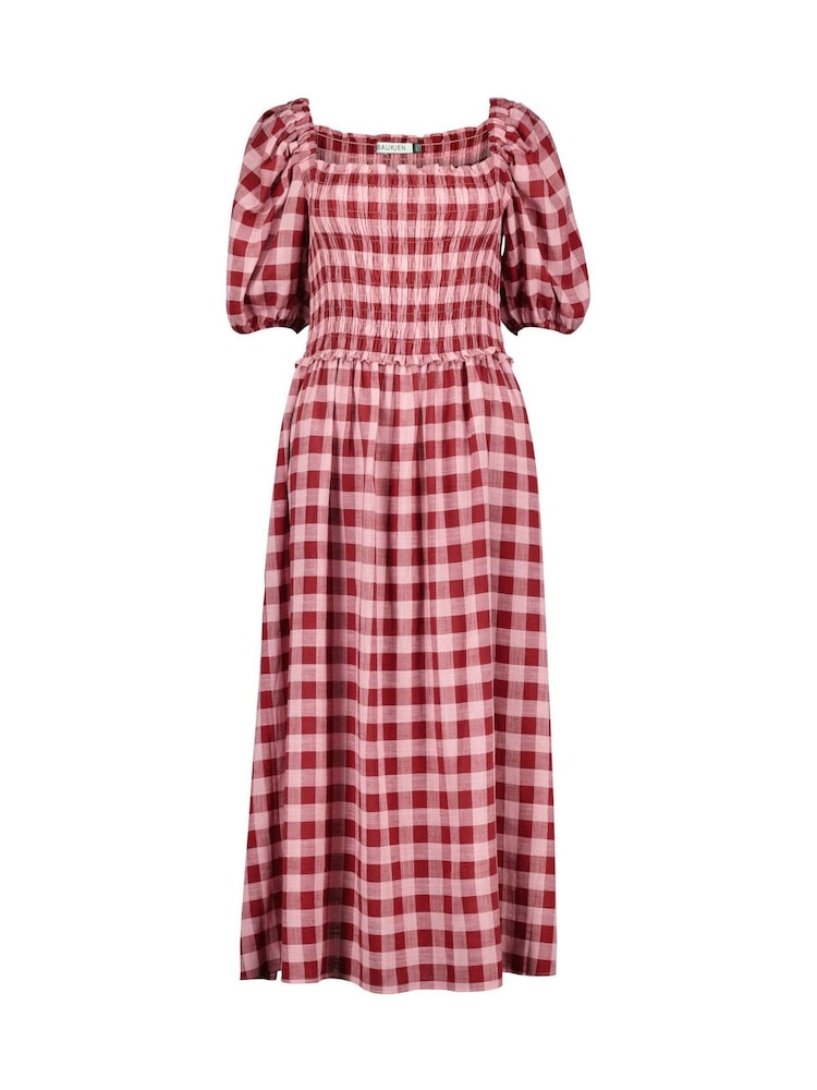 Baukjen Pink Davina Gingham Midi Dress - Image 3 of 3