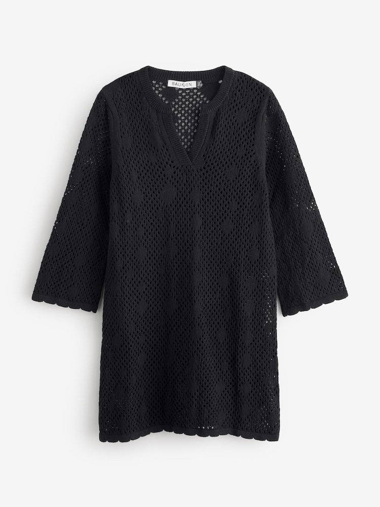 Baukjen Anette Ecotec Crochet Black Dress - Image 4 of 4