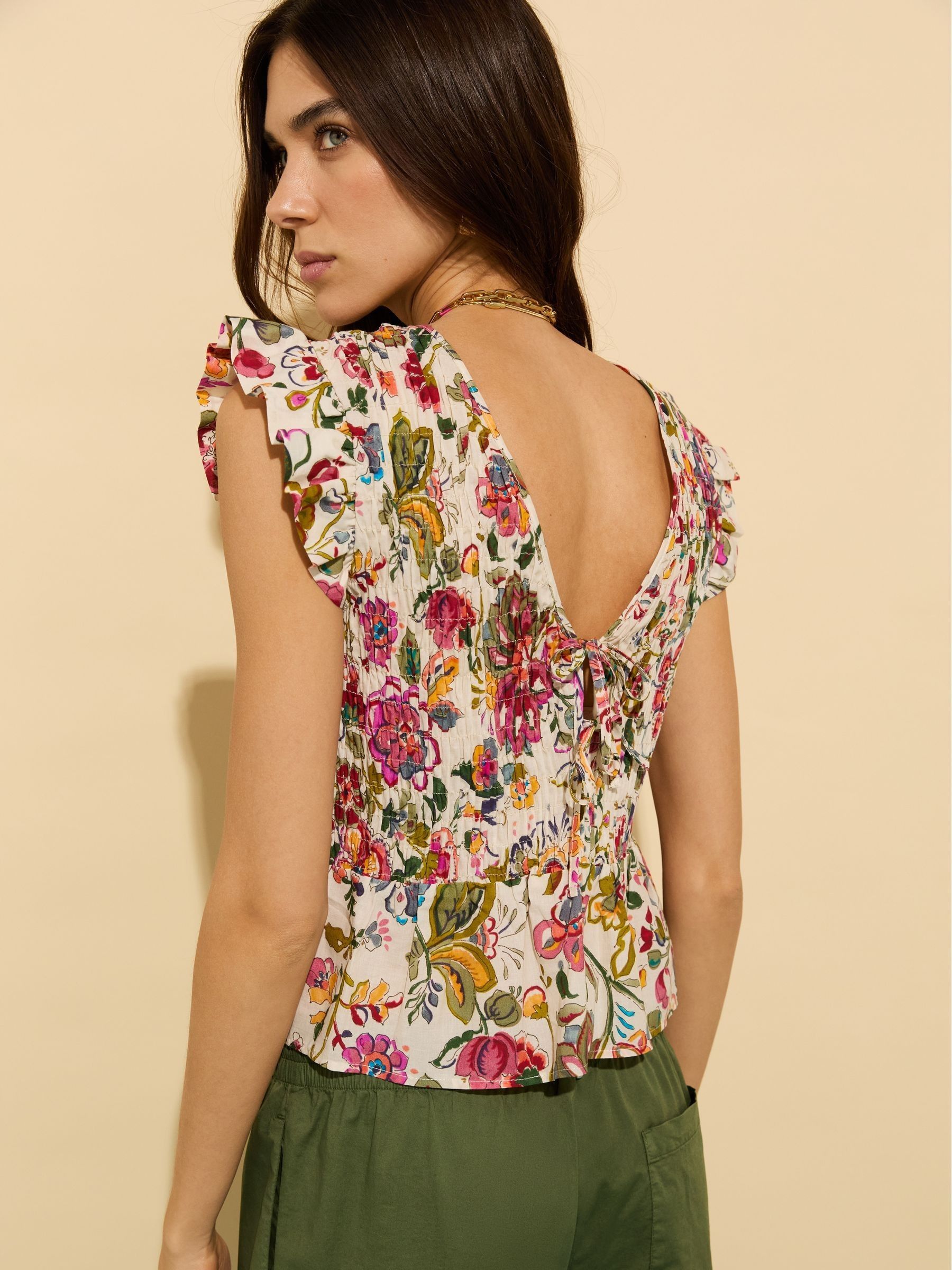 Buy Baukjen Pink Mariah 100% Cotton Smocked Blouse from the Next
