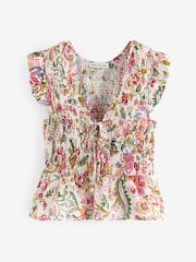 Baukjen Pink Mariah 100% Cotton Smocked Blouse - Image 5 of 5