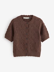 Baukjen Celestia  Ecotec Crochet Brown Cardigan - Image 5 of 5