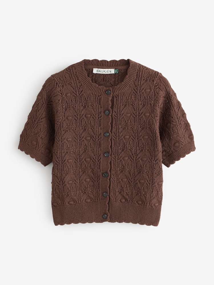 Baukjen Celestia  Ecotec Crochet Brown Cardigan - Image 5 of 5