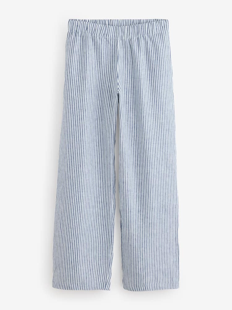 Baukjen Blue Doretta 100% Linen Trousers - Image 1 of 1