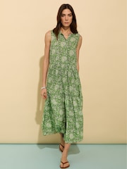 Baukjen Green Annmarie Sleeveless Printed Dress - Image 2 of 4