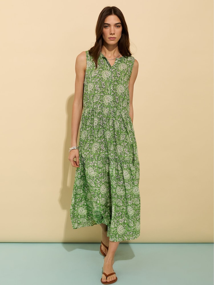 Baukjen Green Annmarie Sleeveless Printed Dress - Image 2 of 4