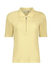 Baukjen Yellow Ivy Rib Zip Collar 100% Cotton Top - Image 4 of 4