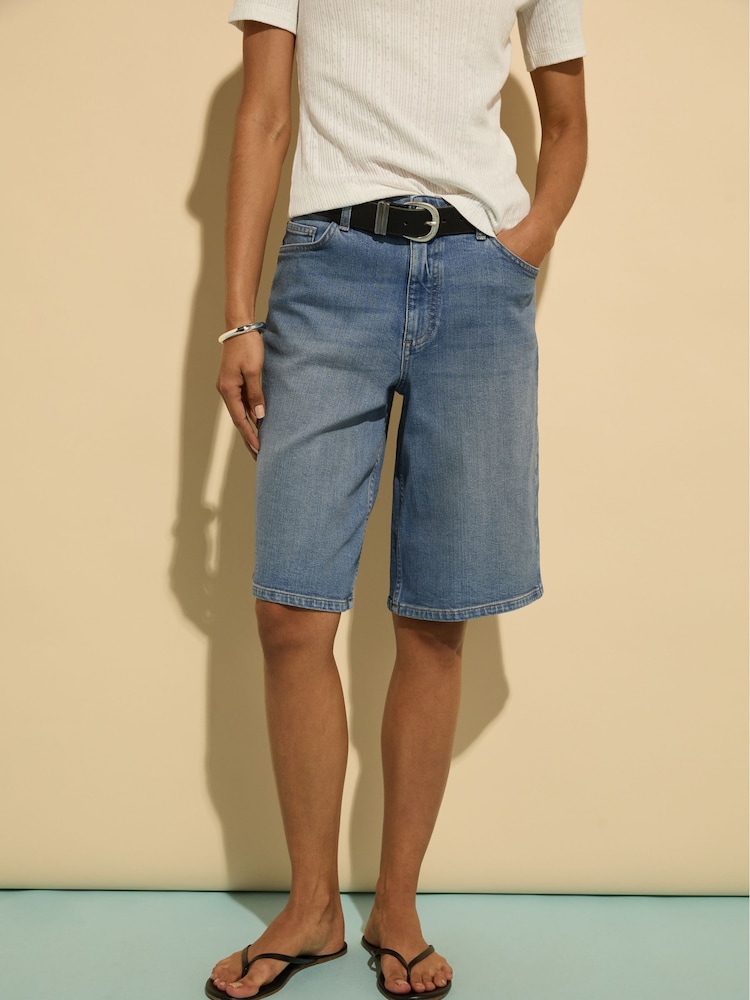 Baukjen Blue Britney Stretch Denim Shorts - Image 2 of 4