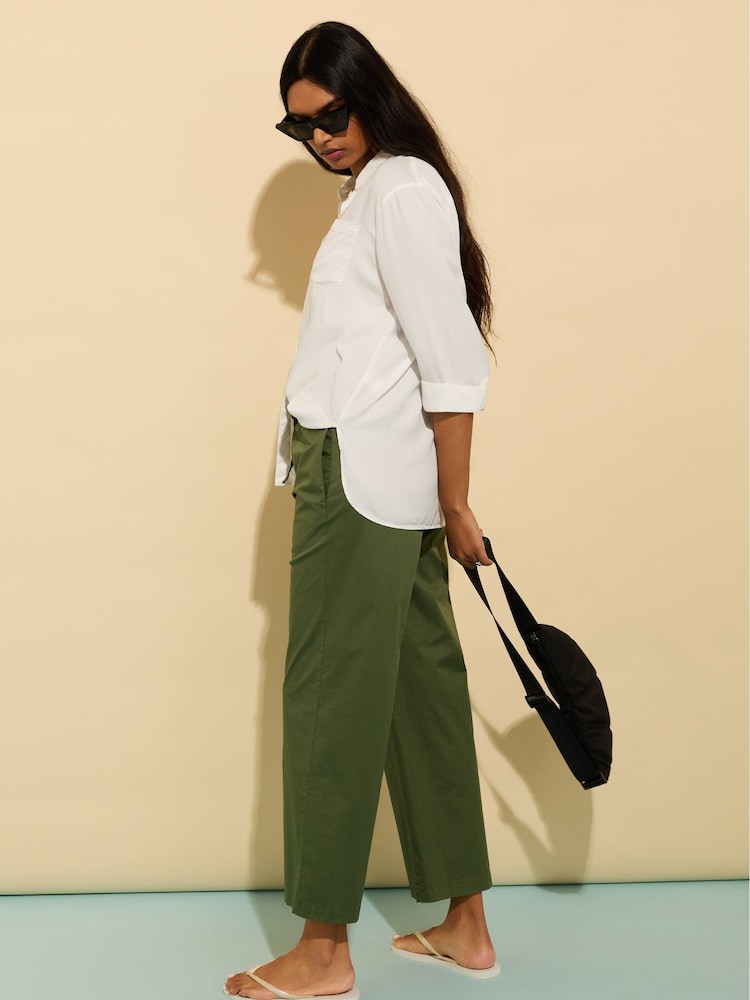Baukjen Green Breanna Straight Crop Pull On Trousers - Image 2 of 5
